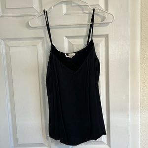 Black silk top